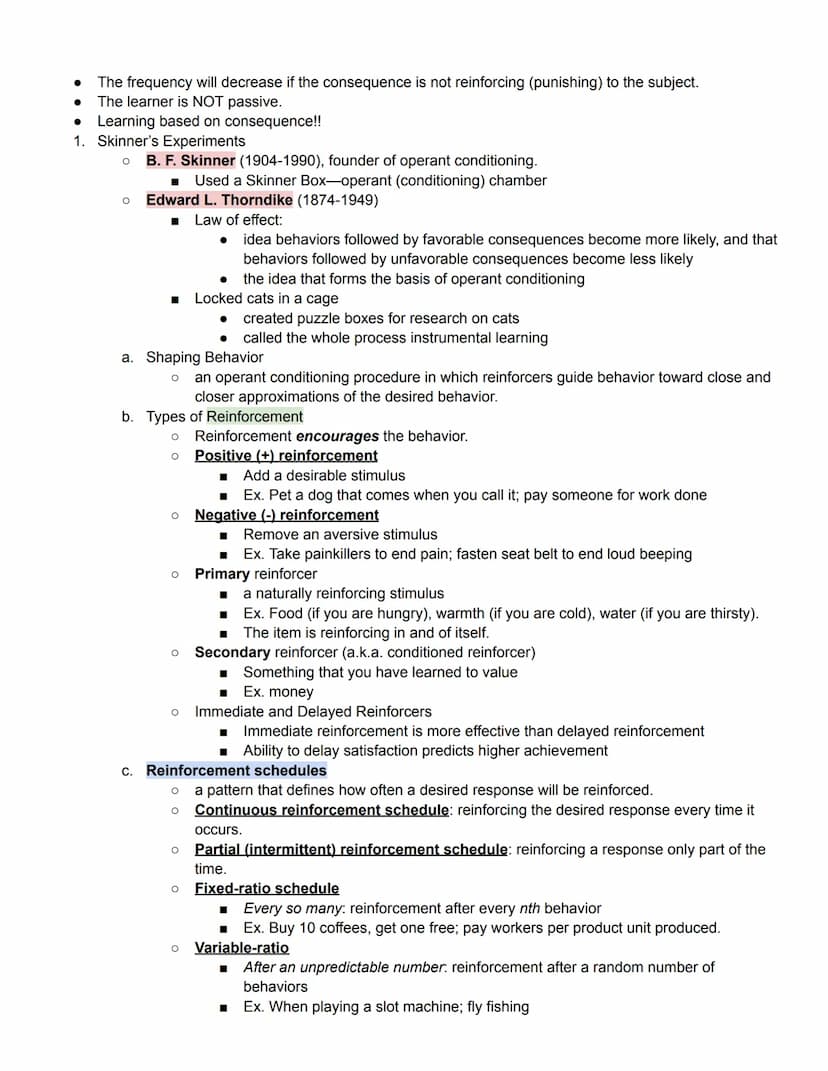 Unit 4 Outline
Learning
Module 26 How We Learn and Classical Conditioning
1. How do we learn?
Learn
●
O
■ Experiments in observations (obser