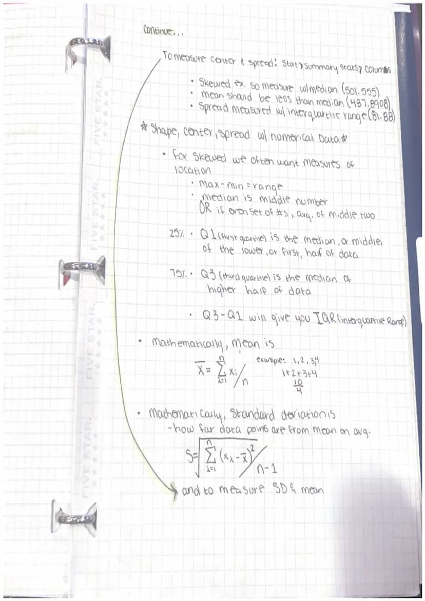 FIVE
FIVE STAR.
FIVE STAR.
- Chapter 1 Lecture notes -~ Exploring & understanding Data
Statistics is about how to make good desicions
w/ dat
