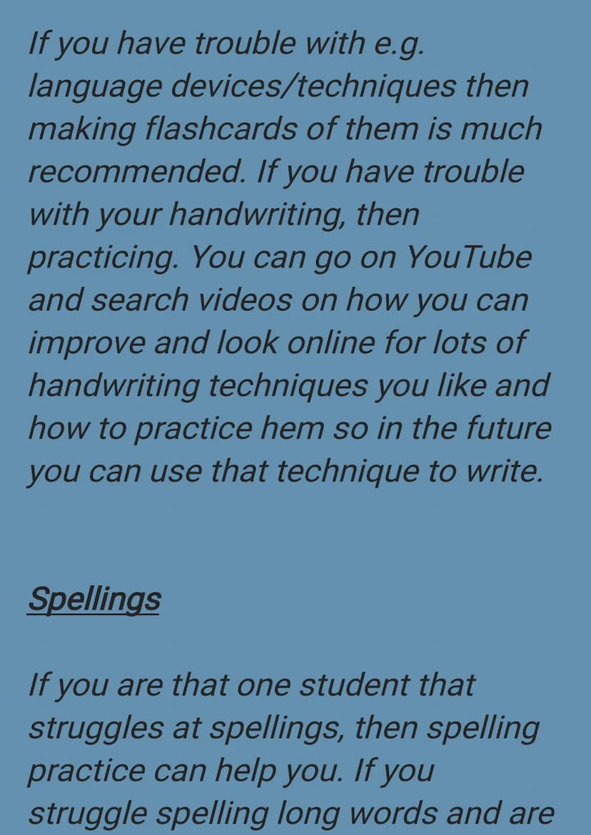 How to get better at English
This is a guide on how to get better
in English.
Blurt it out
As mentioned I many of my revision
notes, blurtin