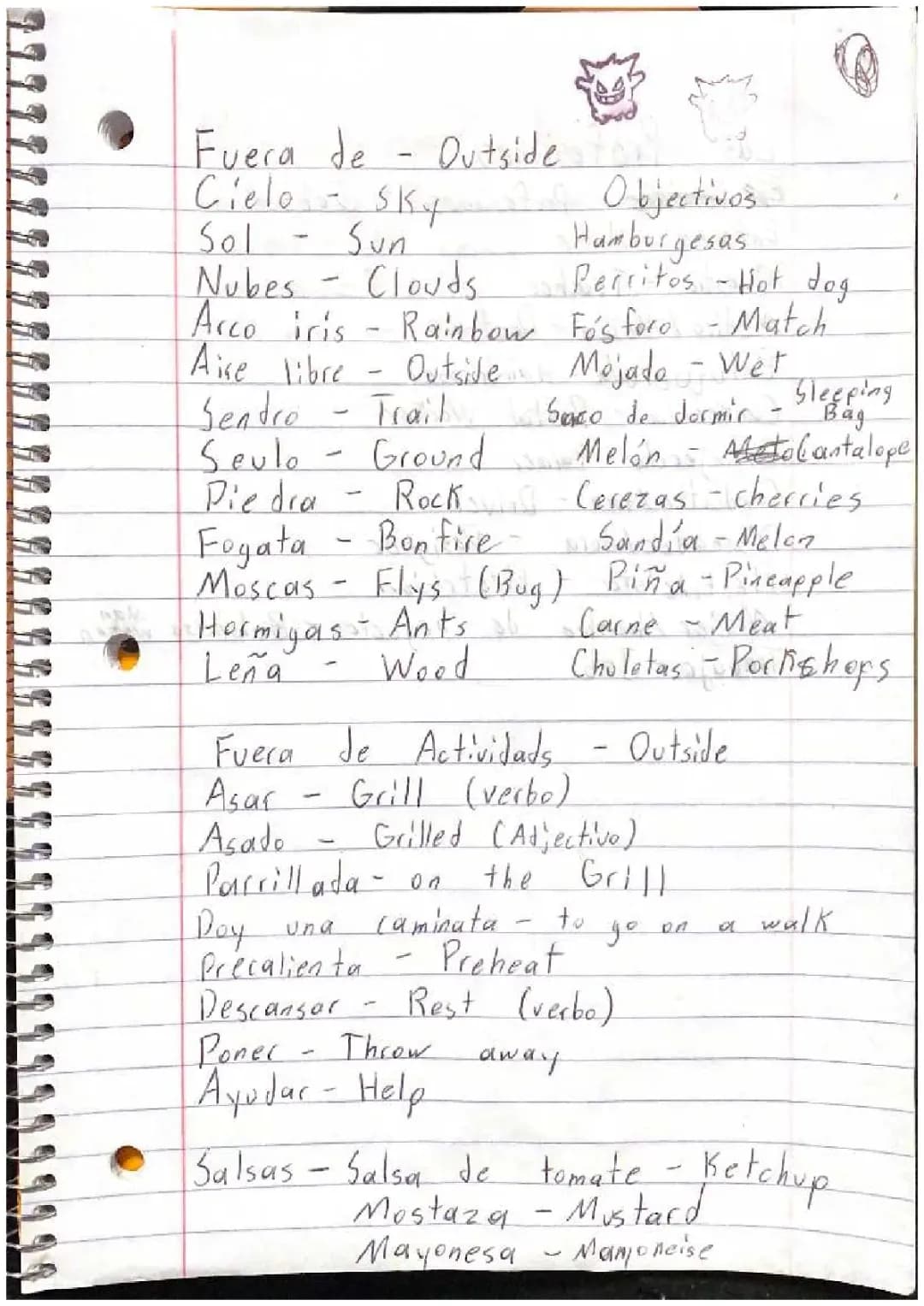 Outside Basic Spanish Notes