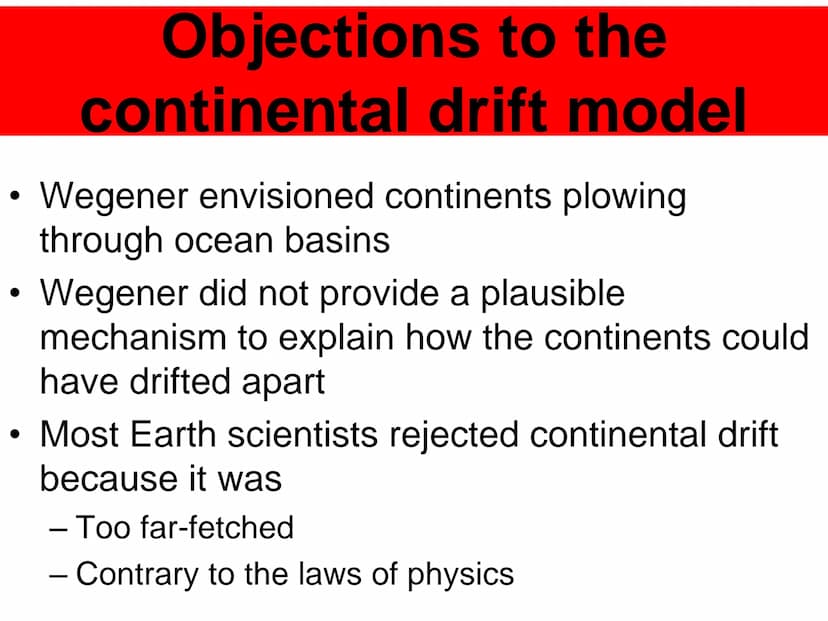 Alfred Wegener
- a German
meteorologist and
geophysicist
- first to advance the
idea of mobile
continents in 1912
- identified several
lines