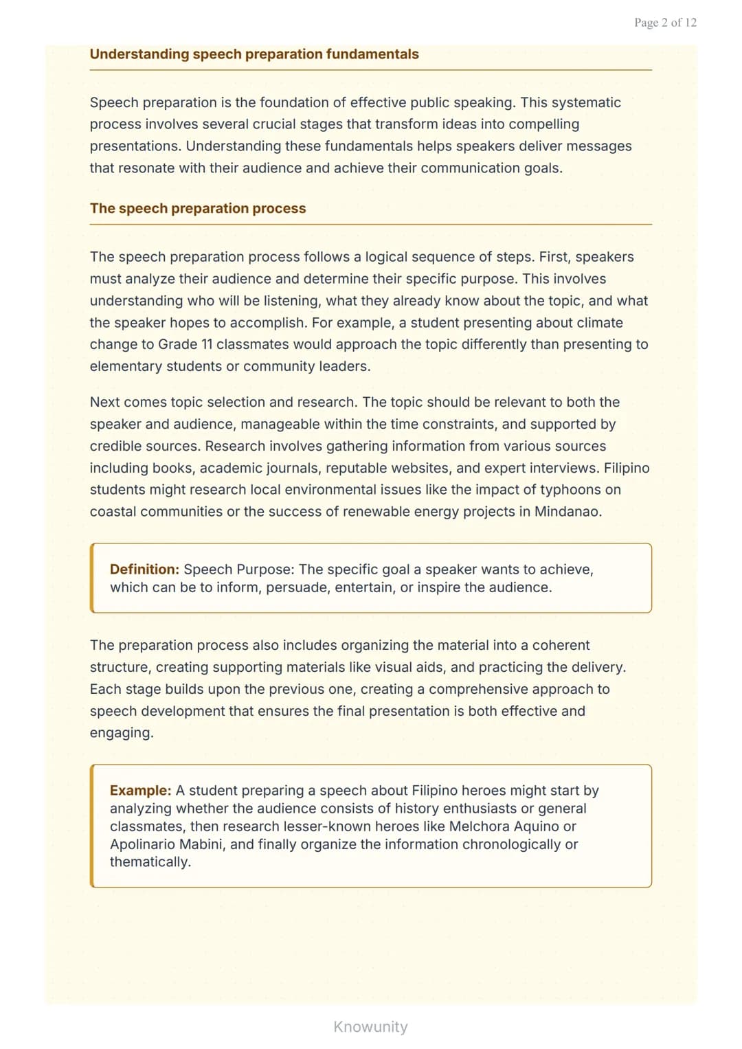 Effective Public Speaking: Speech Preparation and Organization
Master speech preparation and organization for effective
presentations
What Y