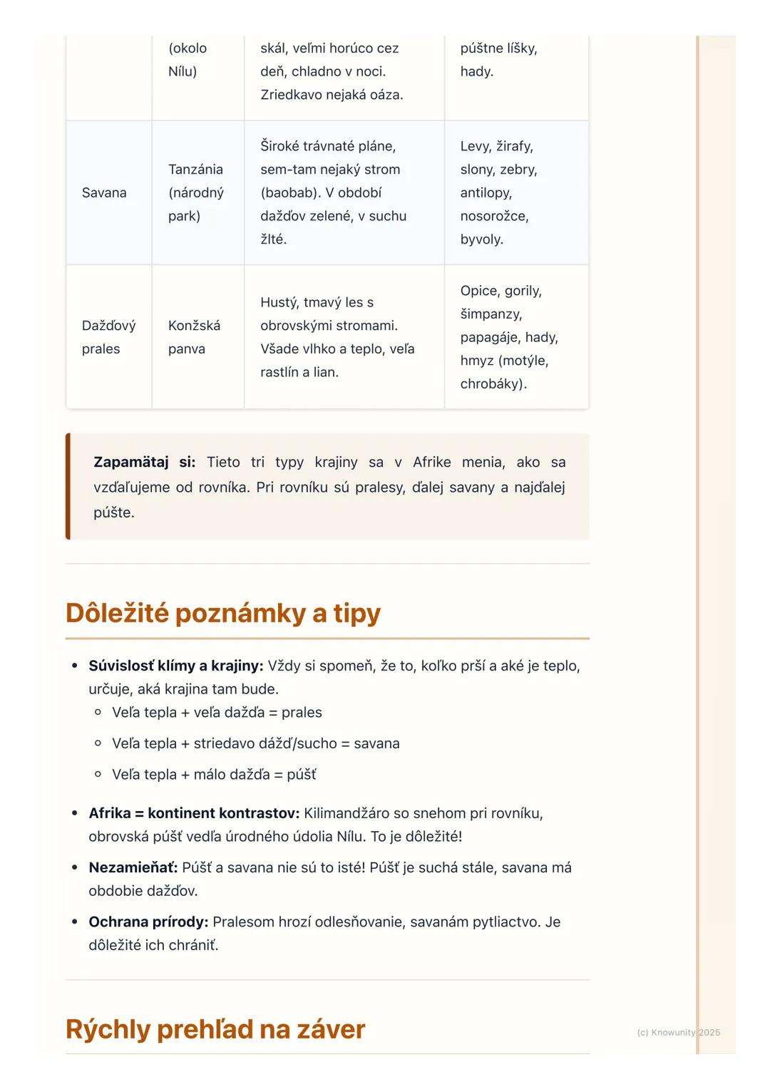 # Povrch Afriky – púšte, savany,
dažďové pralesy

Úvod/Prehľad

Afrika je obrovský kontinent a má veľmi rôznorodú prírodu. Dnes sa pozrieme
