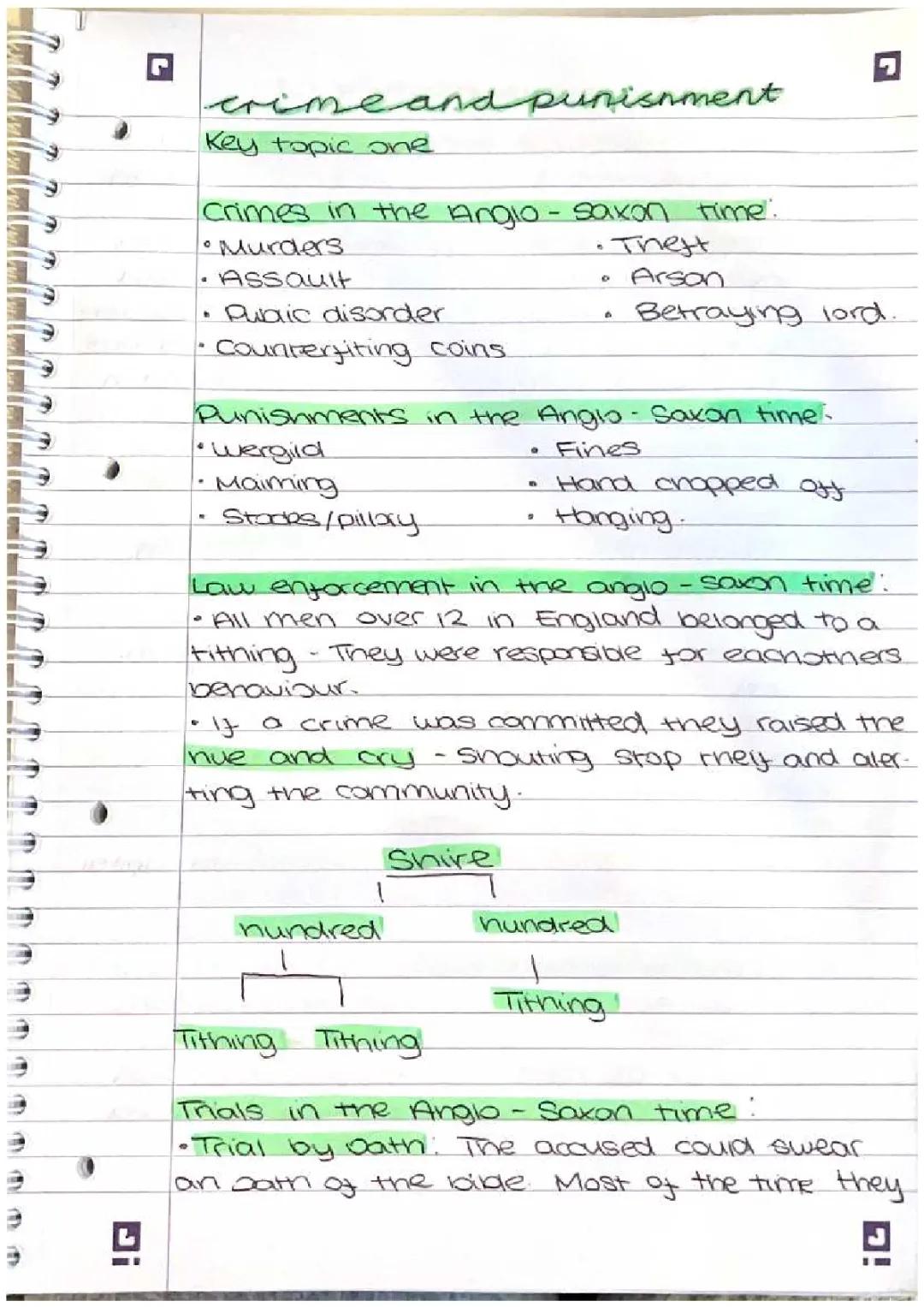 Anglo-Saxon Crime and Punishment: Fun Facts for KS2, KS3, and GCSE Students