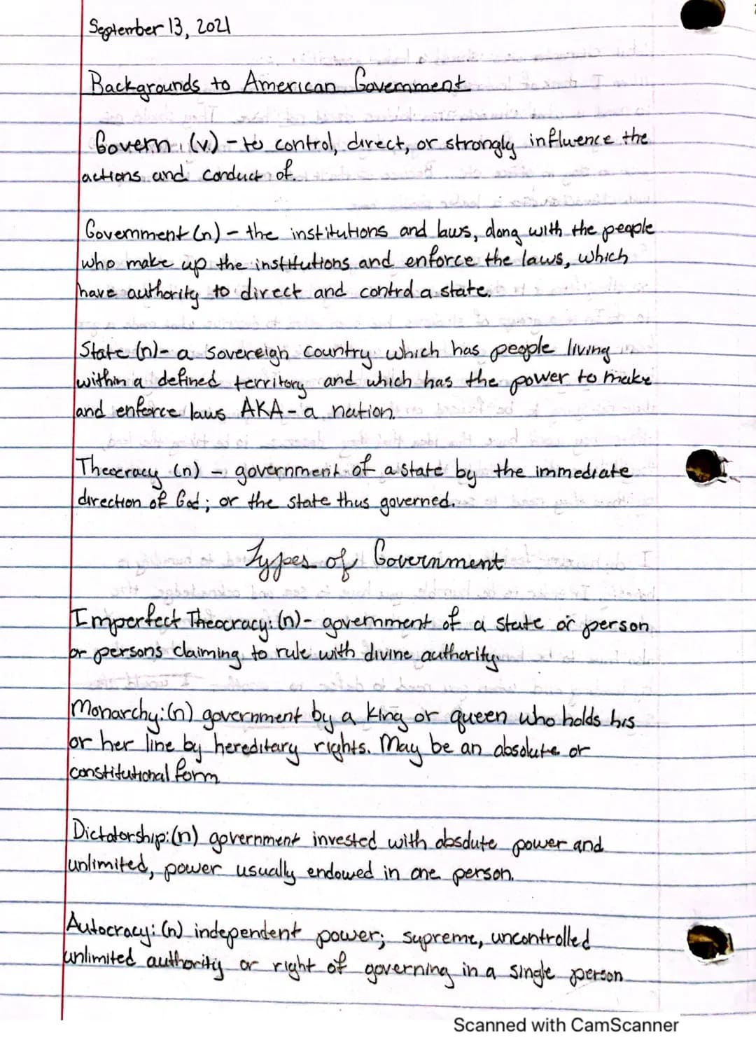 US government notes