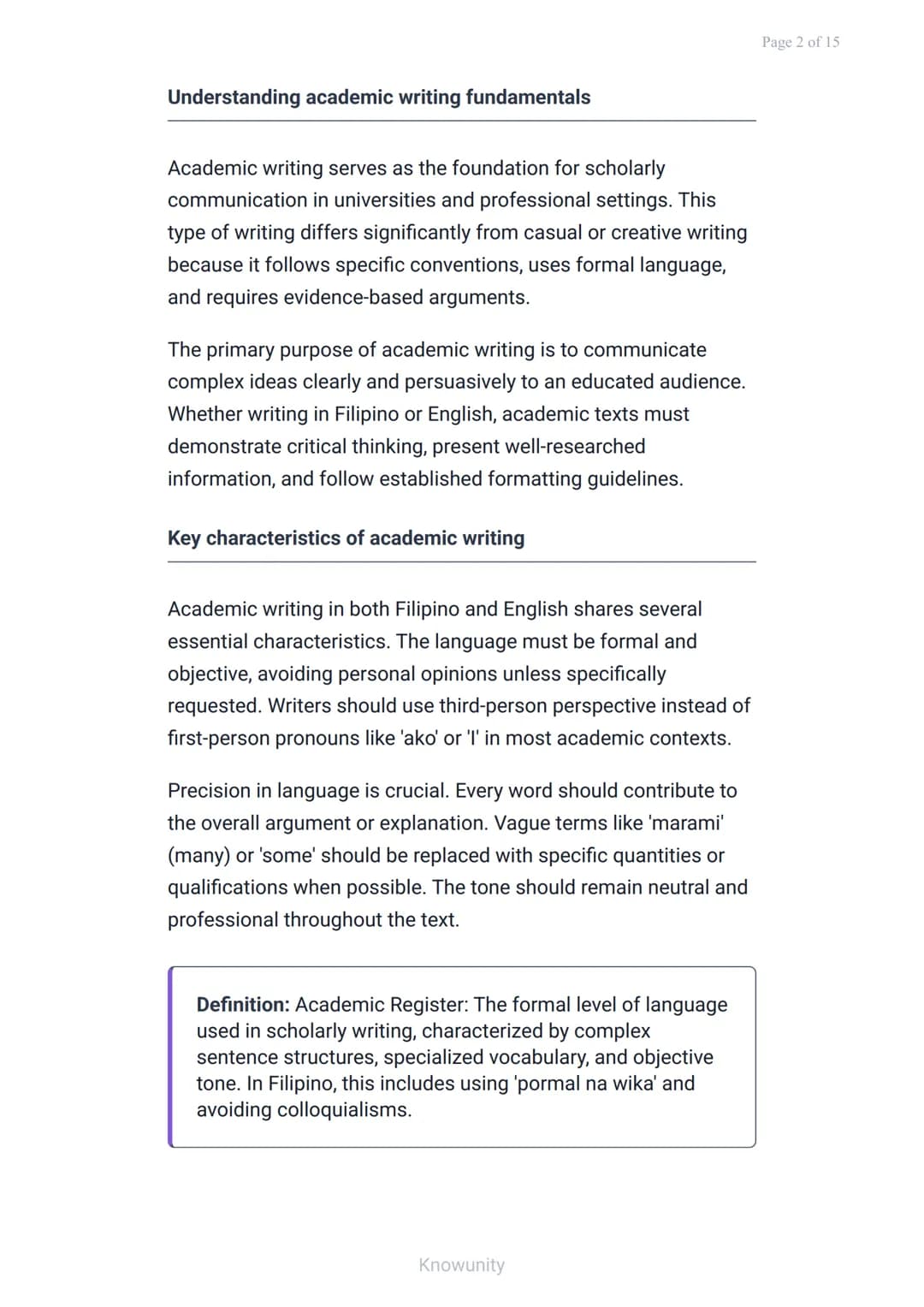 Academic and Professional Communication: Writing in Filipino
and English
Master academic writing skills in both Filipino
and English languag