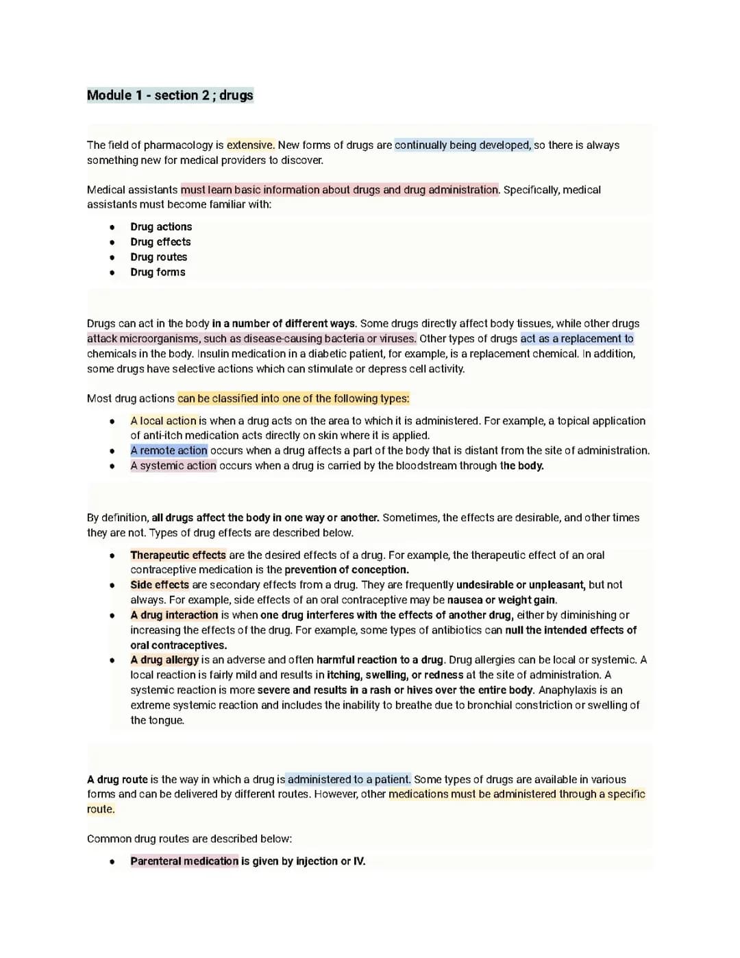 Pharmacology - Drugs - Section 1