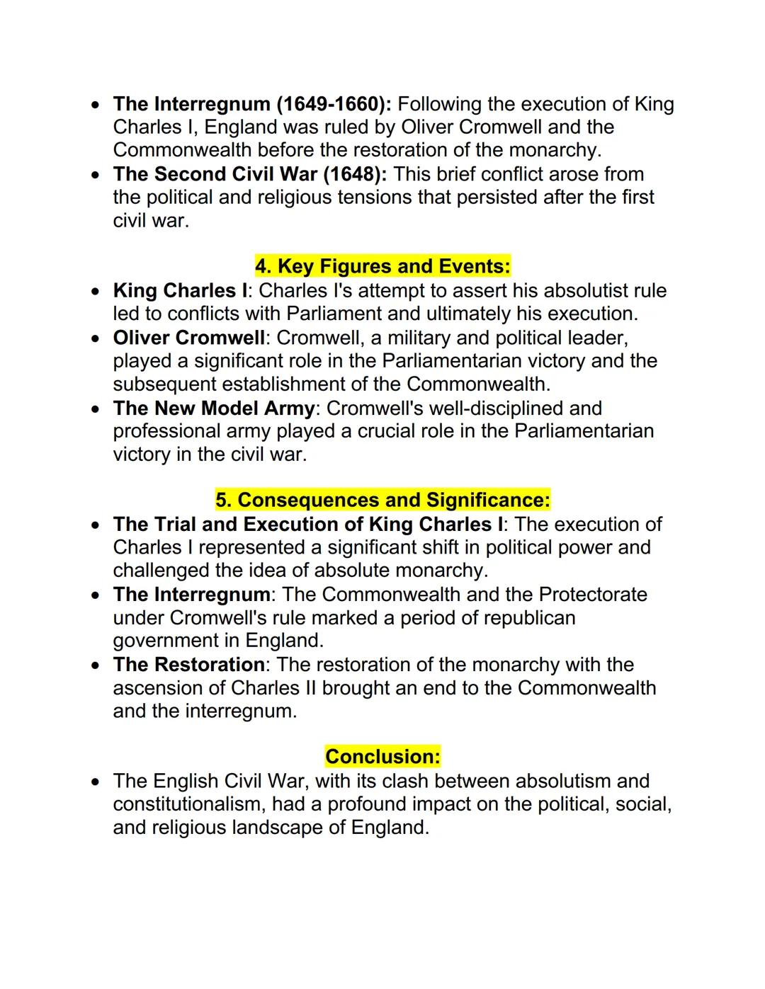 Title: The English Civil War: Exploring Absolutism and
Constitutionalism in 17th Century England
Introduction:
• The English Civil War was a