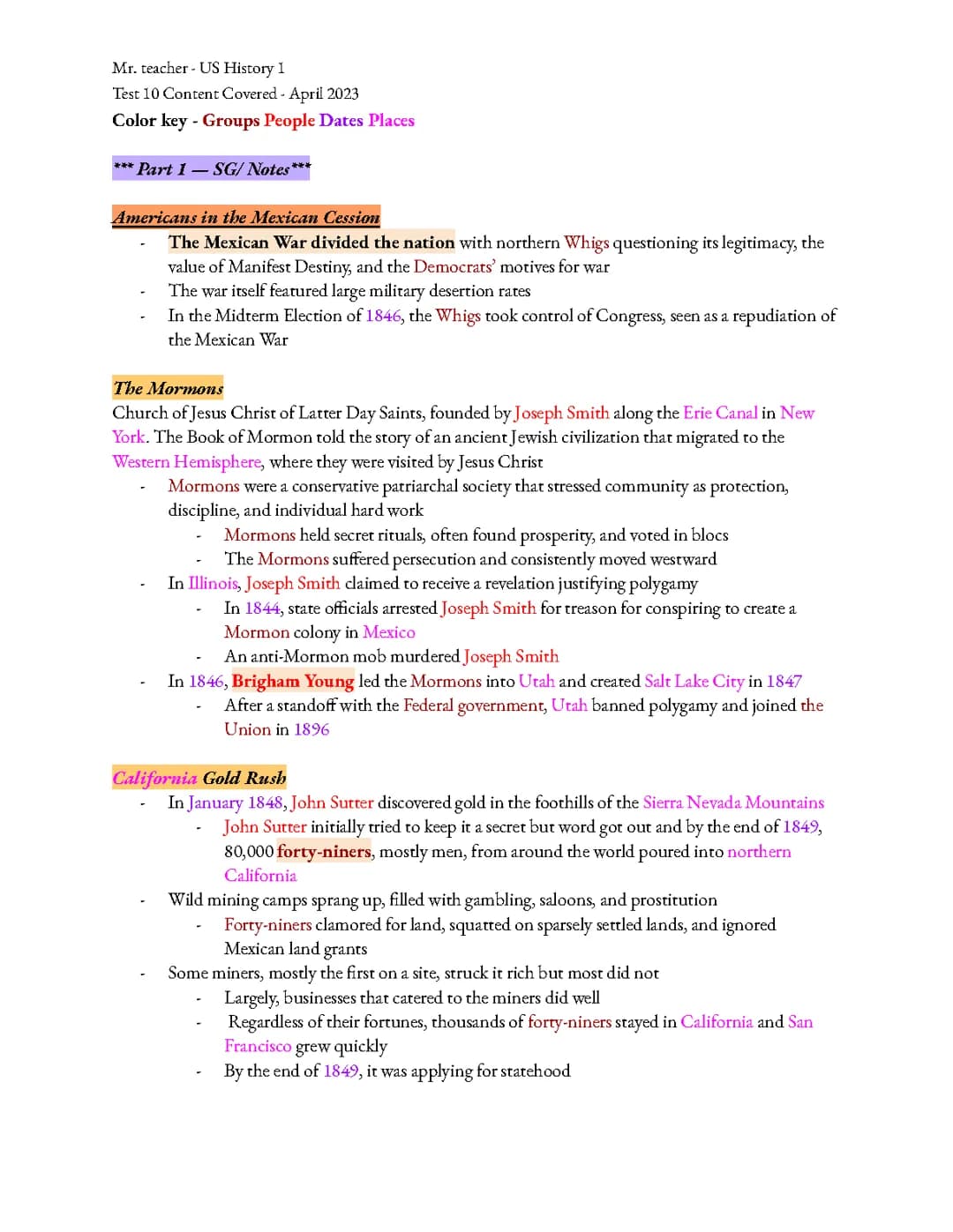 California Gold Rush and Impact on Popular Sovereignty