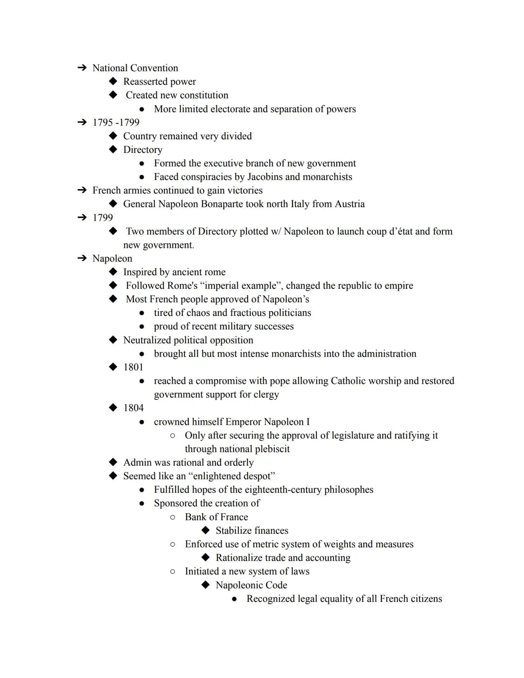 Age of Napoleon Notes
