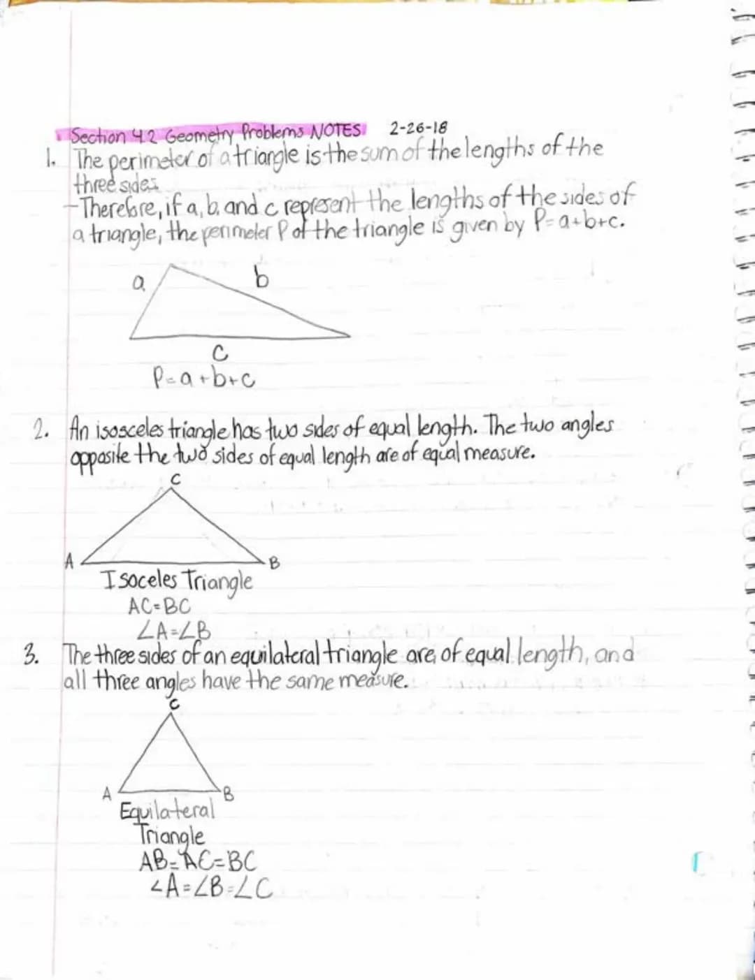 Section 4.1 Translate a sentence into an equation NOTES
2-25-18
1. An equation states that two mathematical expressions are equal.
Therefore
