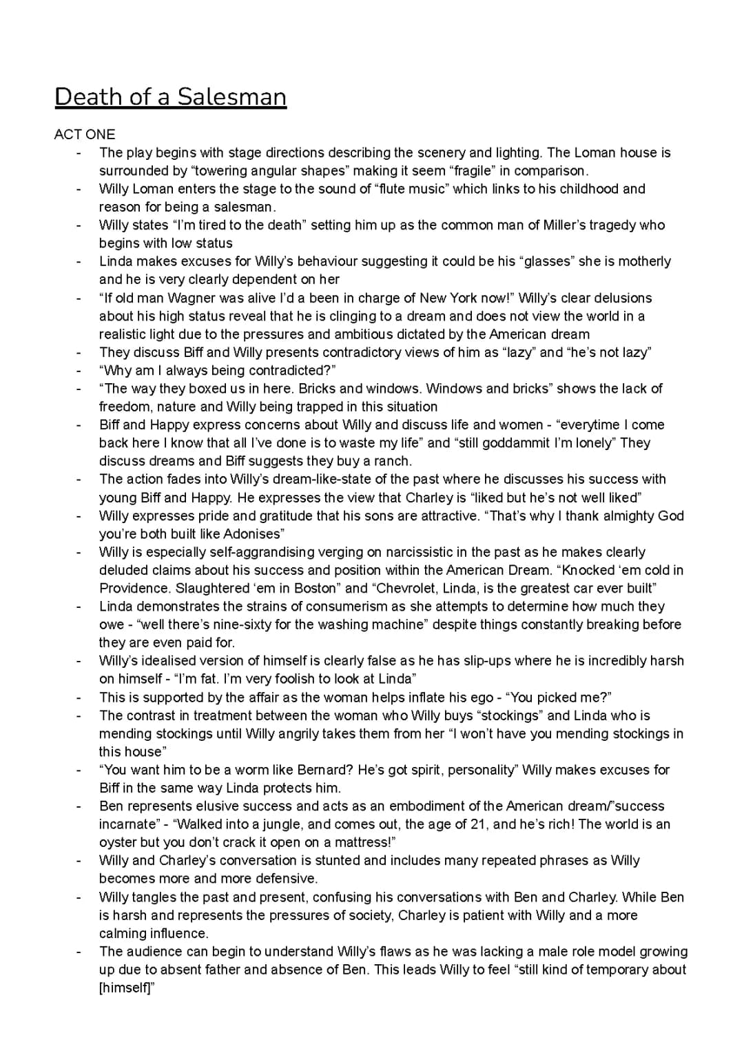 Death of a Salesman summary