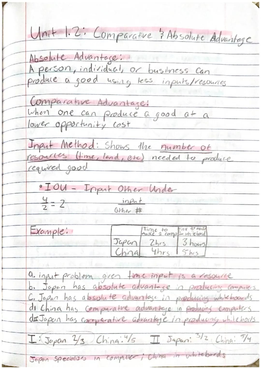 Unit 1.1: Scarcity, Opportunity Cost, Production, PPC
Scarcity Limited resources, Limitless want
ex. phones, coal, water, gas
Terms of exist