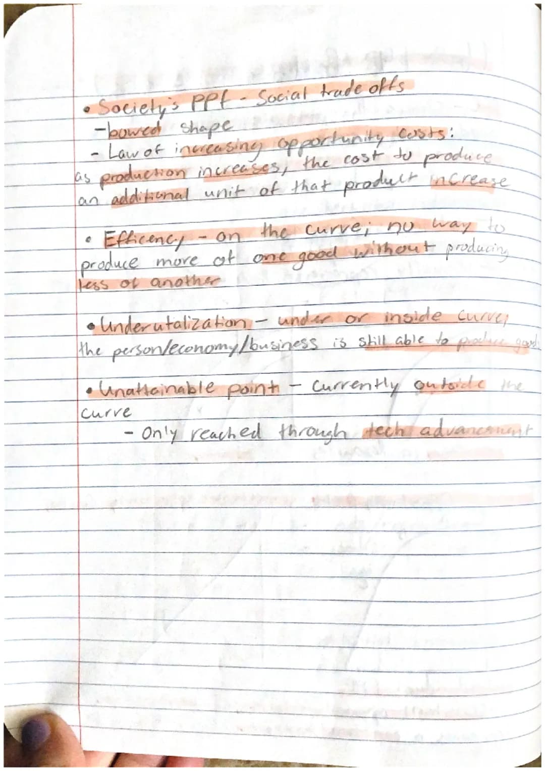 Unit 1.1: Scarcity, Opportunity Cost, Production, PPC
Scarcity Limited resources, Limitless want
ex. phones, coal, water, gas
Terms of exist
