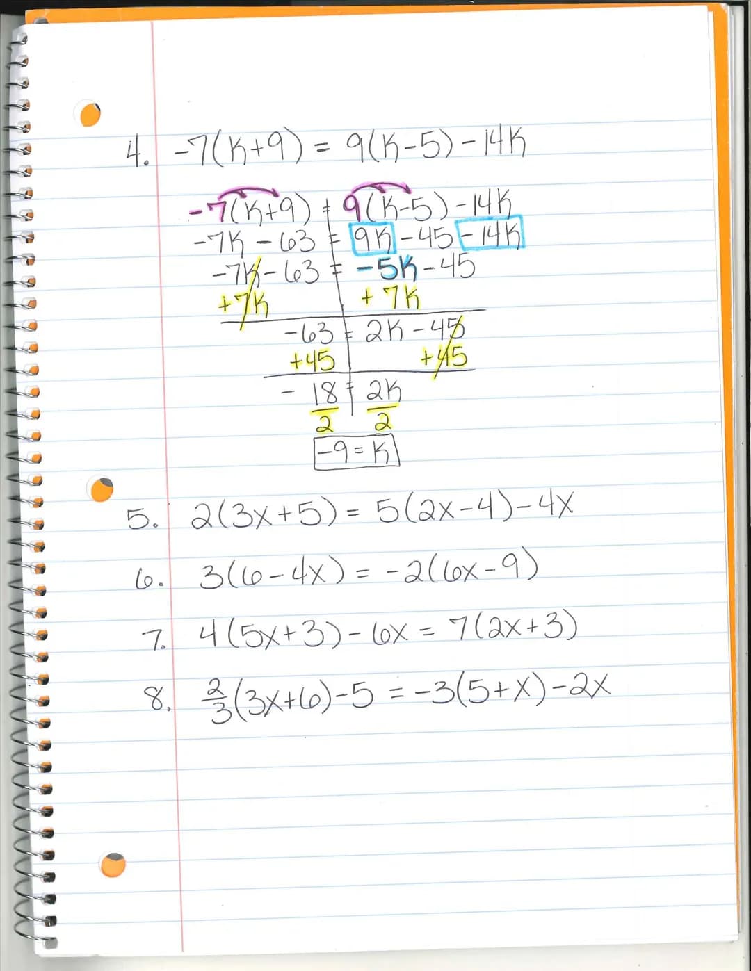 S
Multi-Step Equations (Part 2)
Number of Solutions:
when the equation
has exactly one solution.
Ex:
One Solution
Null Set
when there is no 