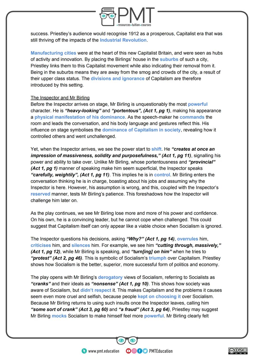 PMT
-resources-tuition-courses
Edexcel English Literature GCSE
An Inspector Calls: Themes
Capitalism vs Socialism
This work by PMT Education