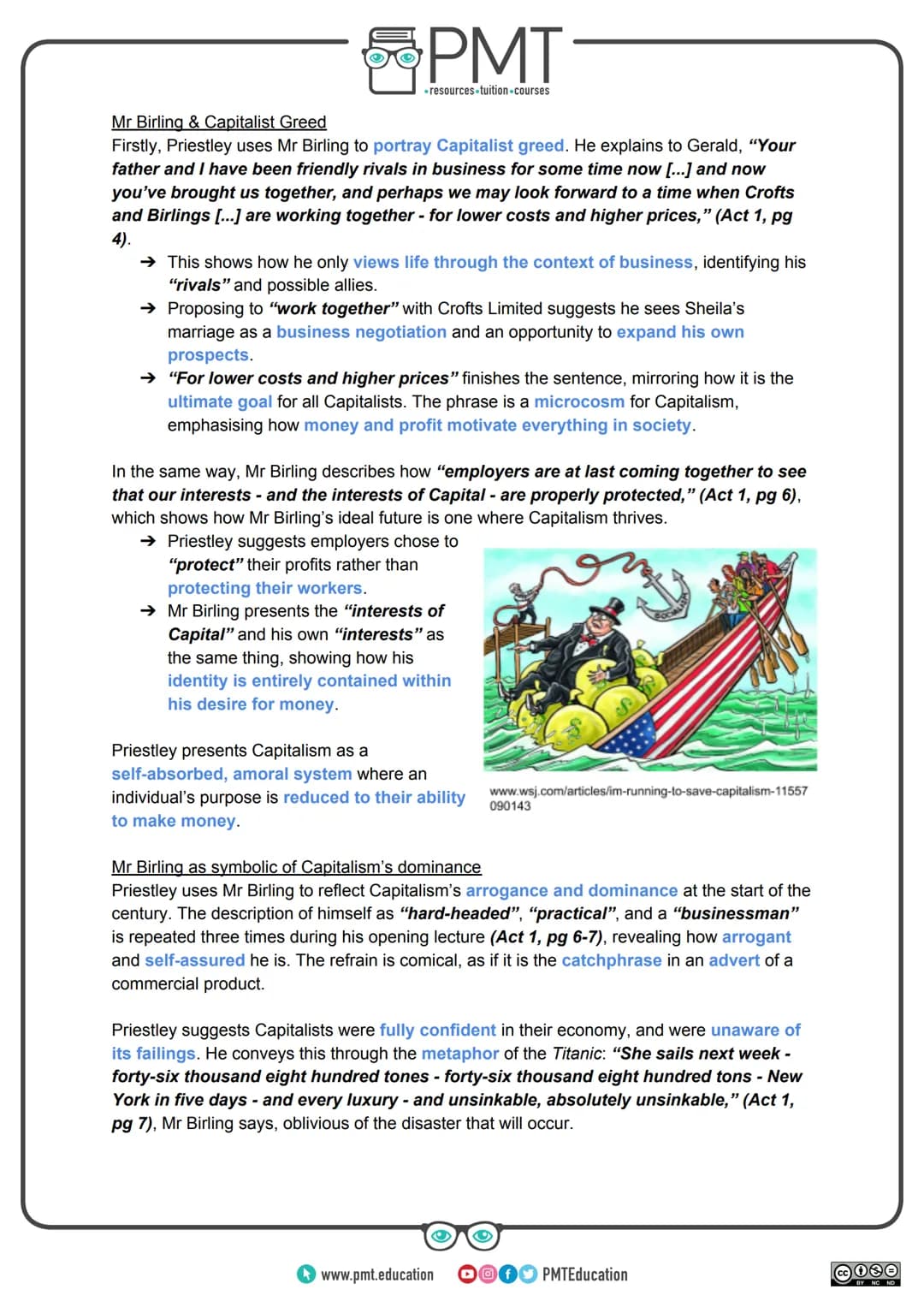 PMT
-resources-tuition-courses
Edexcel English Literature GCSE
An Inspector Calls: Themes
Capitalism vs Socialism
This work by PMT Education