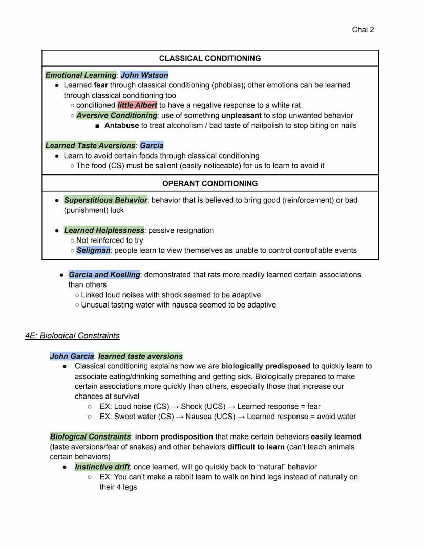 4A: Researchers
(skip)
4B: Interpret Graphs
Strong
Strength
of CR
Weak
Acquisition
(CS+US)
Time
4C-D: Types of Learning
Unit 4: Learning (7-