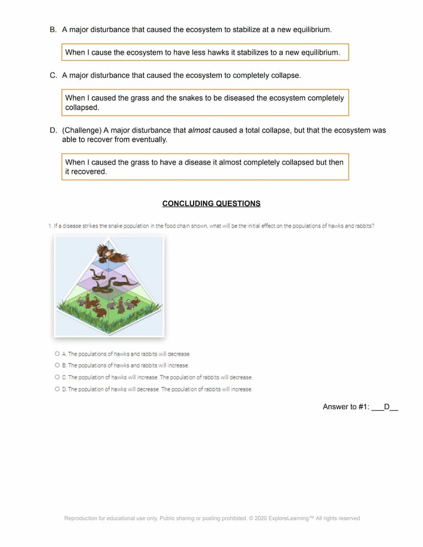 ël Gizmos
Name: Katie Whitson
Student Exploration: Food Chain
Directions: Follow the instructions to go through the simulation. Respond to t
