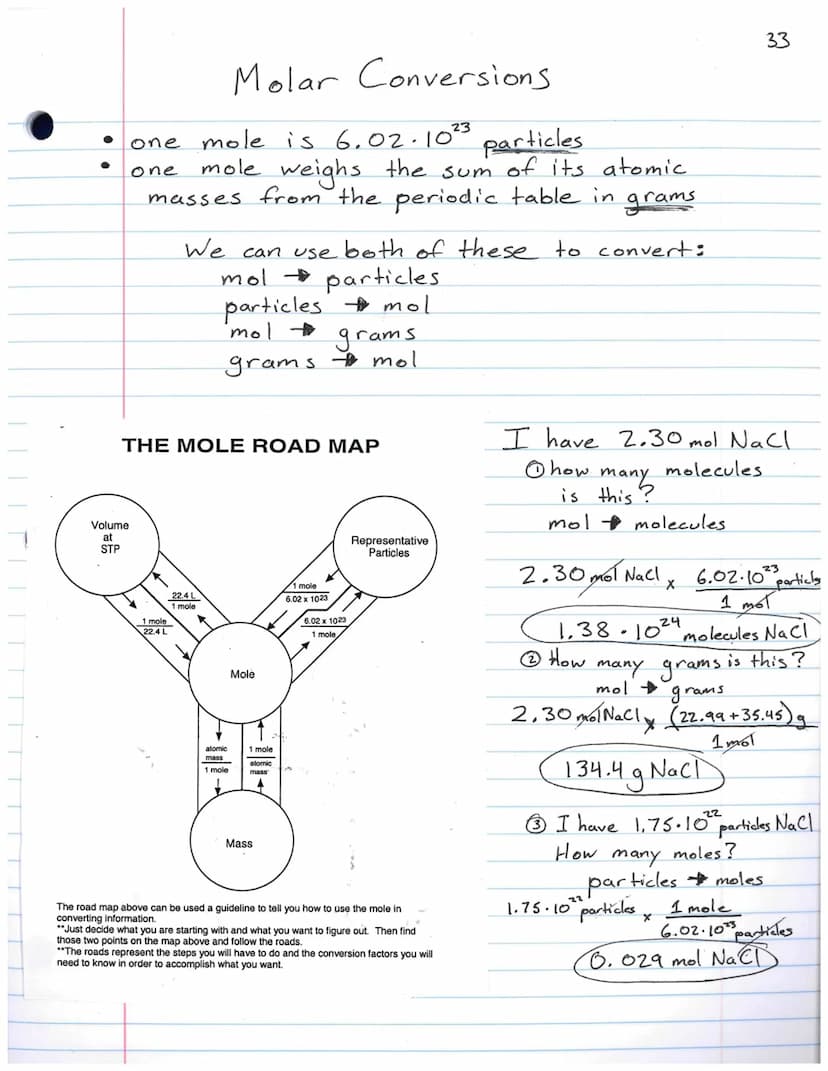 The Mole
A mole is a unit for the amount of something
1 mole = 6.02.18 of something
`Avogadro's number
it is useful because.
we cannot see i