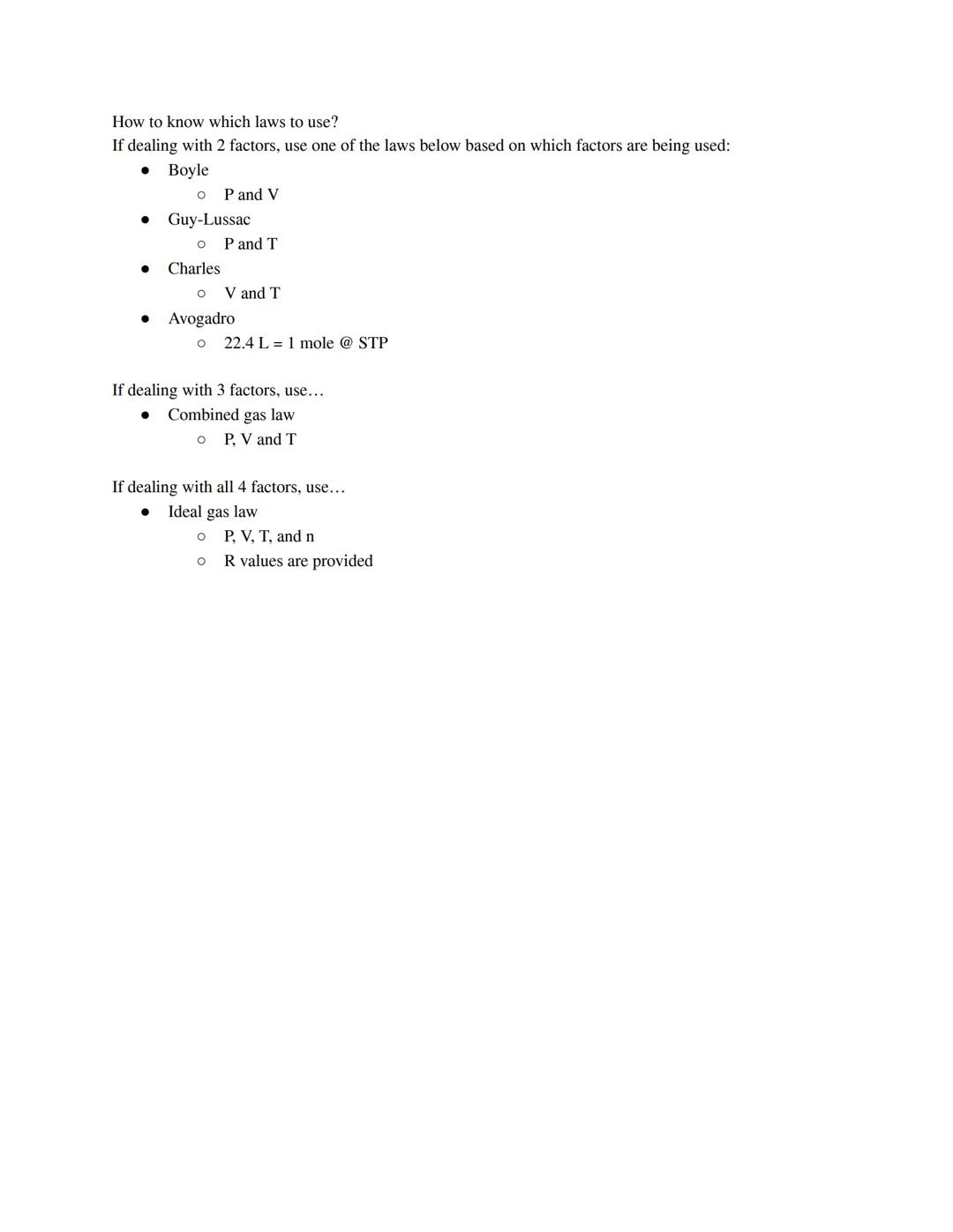 Unit 9.3 Gas Laws' Fundamentals
Combined & Ideal Gas Laws
Instead of just studying 2 different factors, we can combined Boyle's, Charles' an