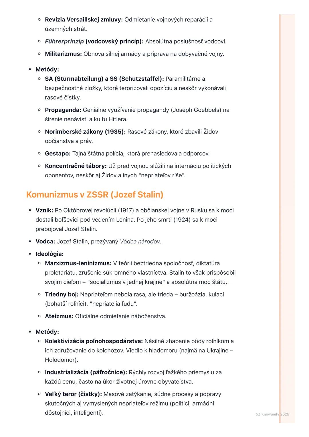 # Vzostup totalitných režimov
(fašizmus, nacizmus,
komunizmus v ZSSR)

1. Prehľad vzostupu totalitných režimov

Po prvej svetovej vojne sa s