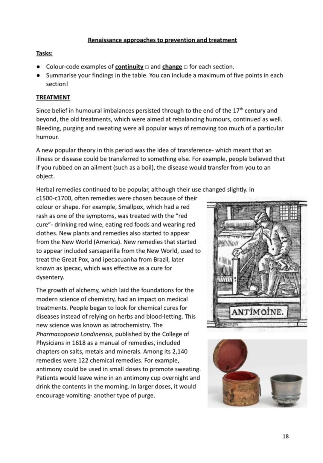Name:
Medicine in Britain 1250-present day
Revision Activity Book
1 Section Two: Renaissance Medicine
When was the Renaissance?
What does Re