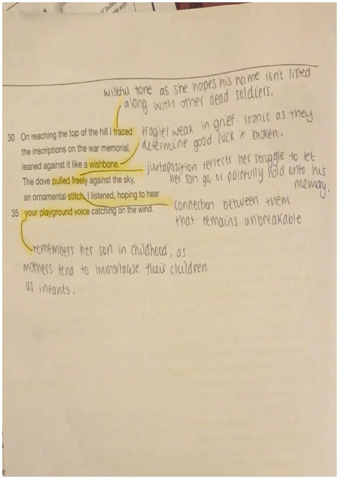 Poppies

1

5

Jane
Weir
(b. 1963)
-symboluse violence, death
and memories, foreboding
a tragic outcome.

GCSE ENGLISH LITERATURE
PAST AND P