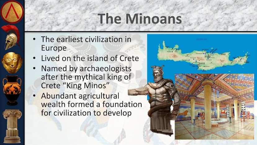 C
33335
Me
1333
ANCIENT GREECE
The Minoan and Mycenaean
Civilizations SAVARKAAAAANAAAT
Sor
Geography of Greece
Greece is located on the
Balk
