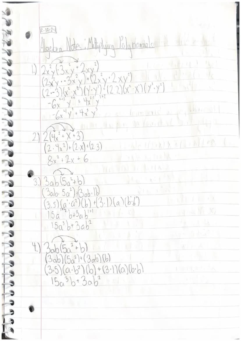 Algebra Notes (Polynomials) 1-31-24
५.
L
0 6
-X'
+
3x² + 6-4
X
· 48 x 4 · x 4 + 3 x² + 60
3х4 - Monomial
131tx - Binomial } Polynamids
4x³- 