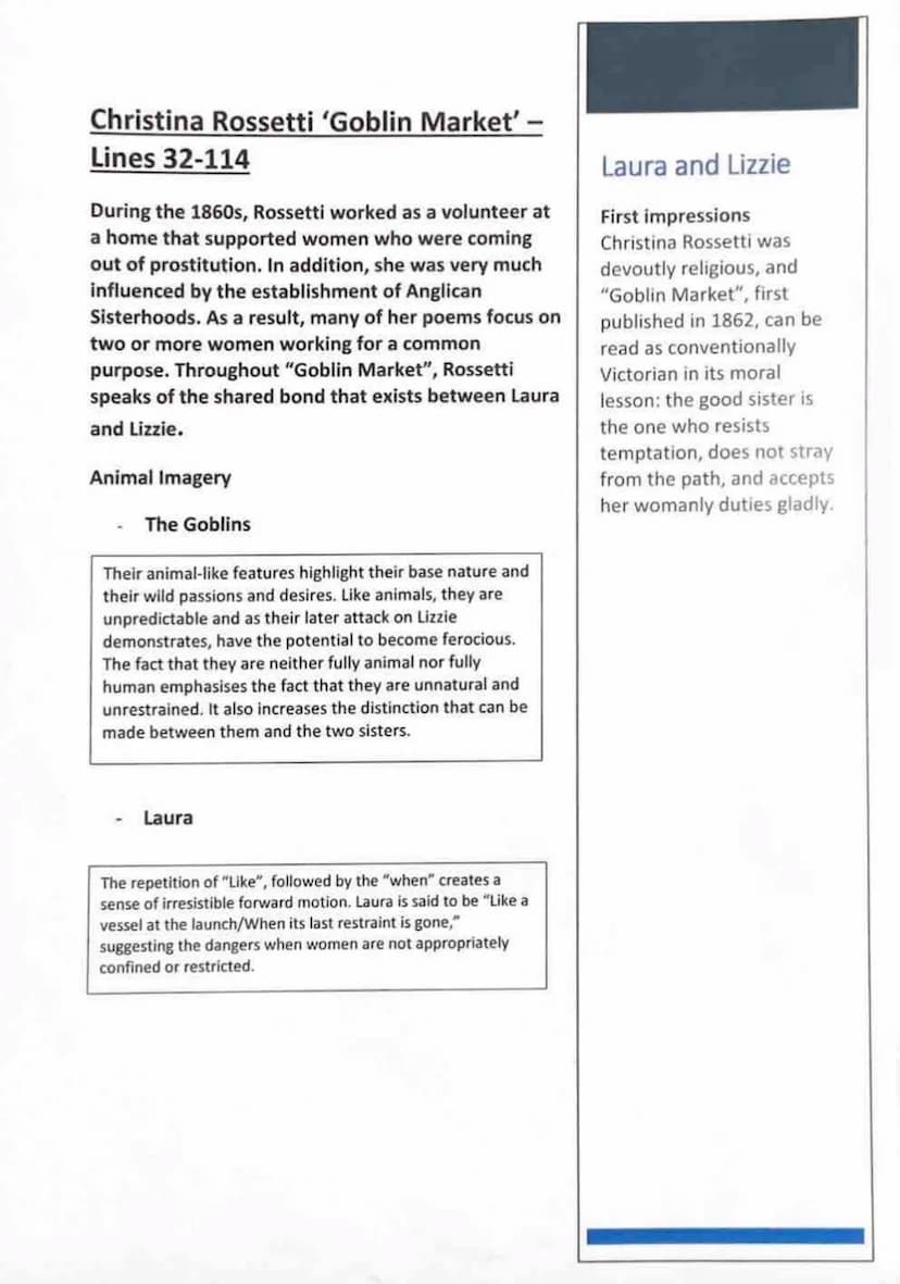 
<h2 id="introduction">Introduction</h2>
<p>Christina Rossetti's poem "Goblin Market" is a tale set in a fairy tale world, delving into the 