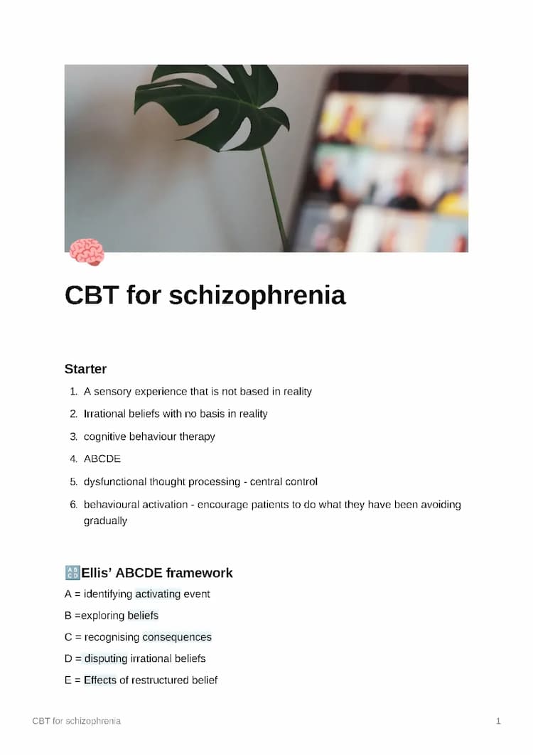 Know CBT as a treatment for schizophrenia thumbnail