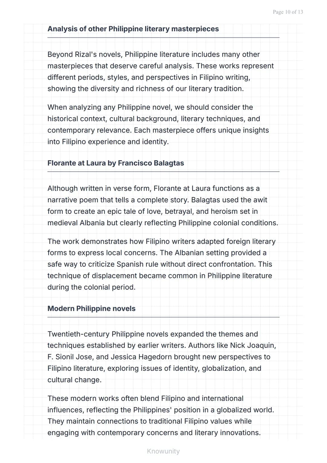 Philippine Literature: Genres and Masterpieces Analysis
Exploring major genres and analyzing classic
Philippine novels
What You Will Learn
I