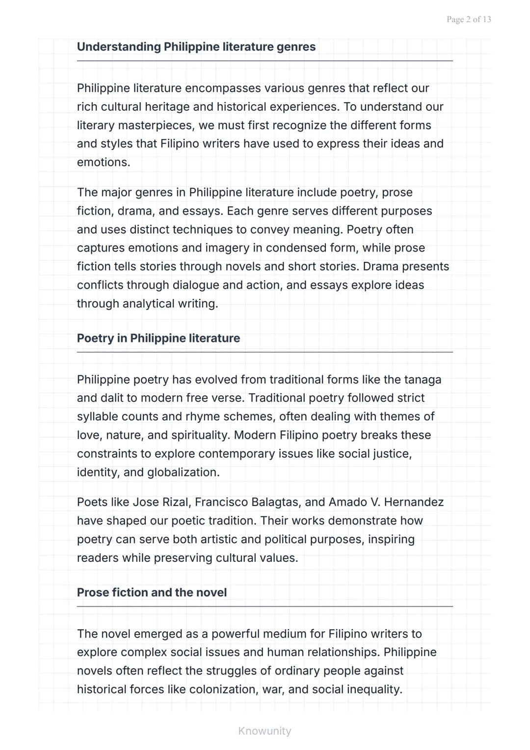 Philippine Literature: Genres and Masterpieces Analysis
Exploring major genres and analyzing classic
Philippine novels
What You Will Learn
I