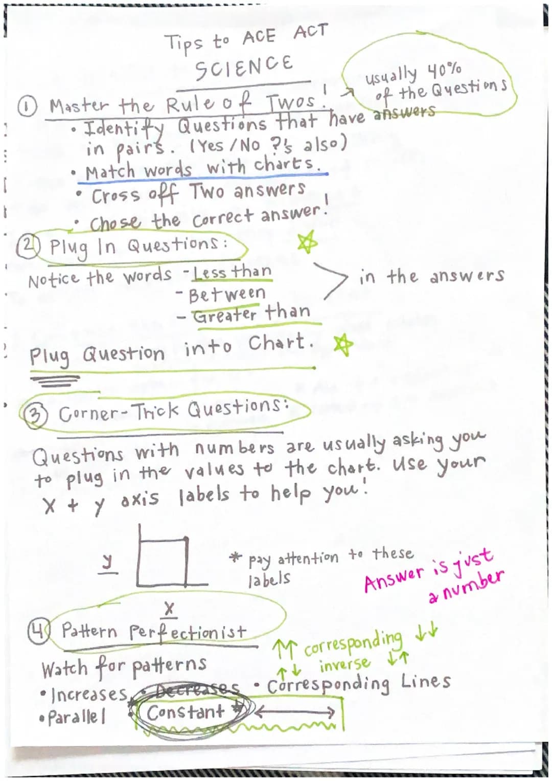 1 Ma te
Pl
Notice
Plug
3) C₁
Ques
to pl
X +
(4) Pat
Watch
• Incri
• Paral
*
Make the Answer Match the CHART!
Science
1- Don't Read the text
