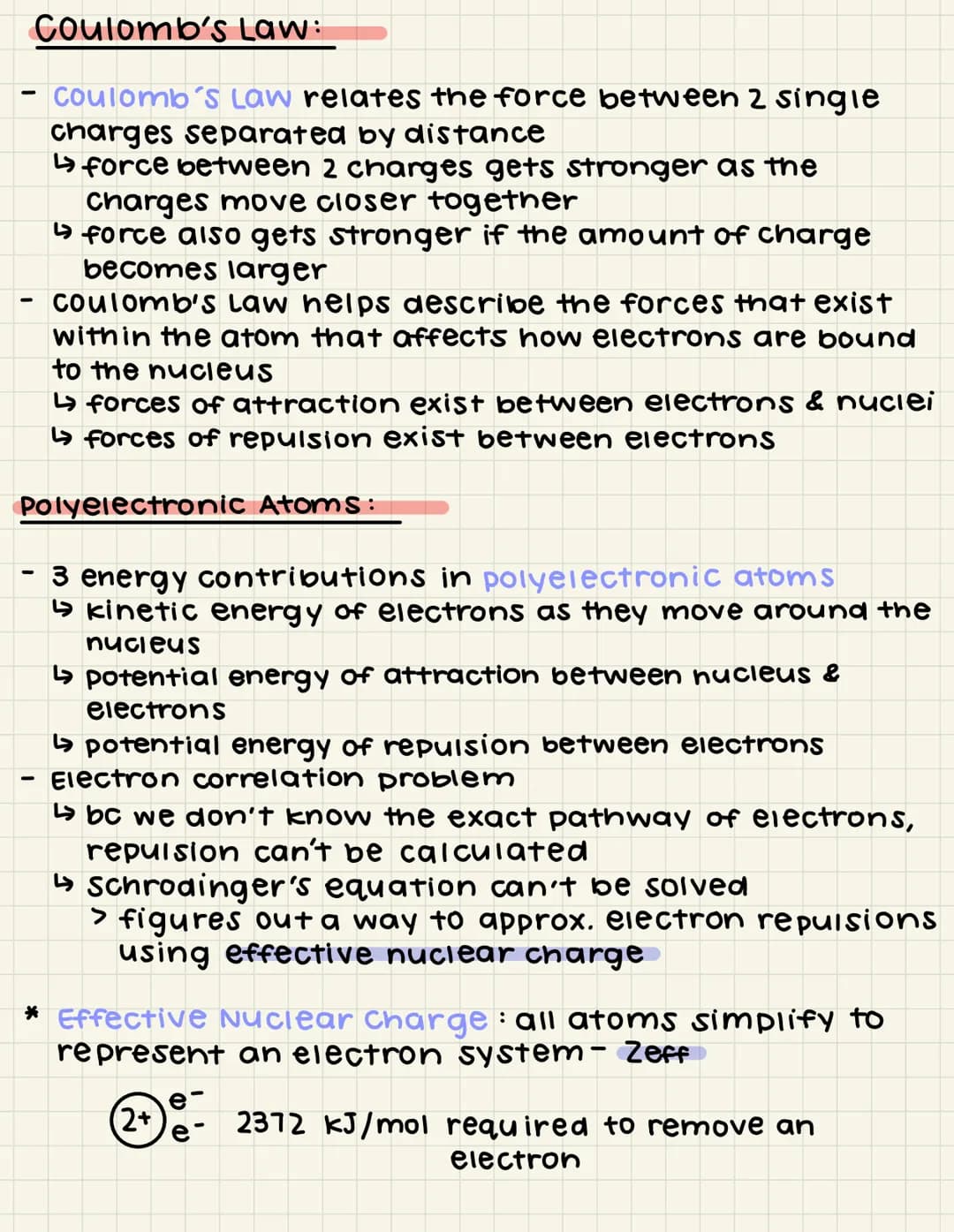 Coulomb's Law:
Coulomb's Law relates the force between 2 single
charges separated by distance
↳ force between 2 charges gets stronger as the