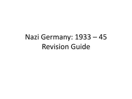 Know Nazi Germany: 1933 – 45 Revision Guide thumbnail