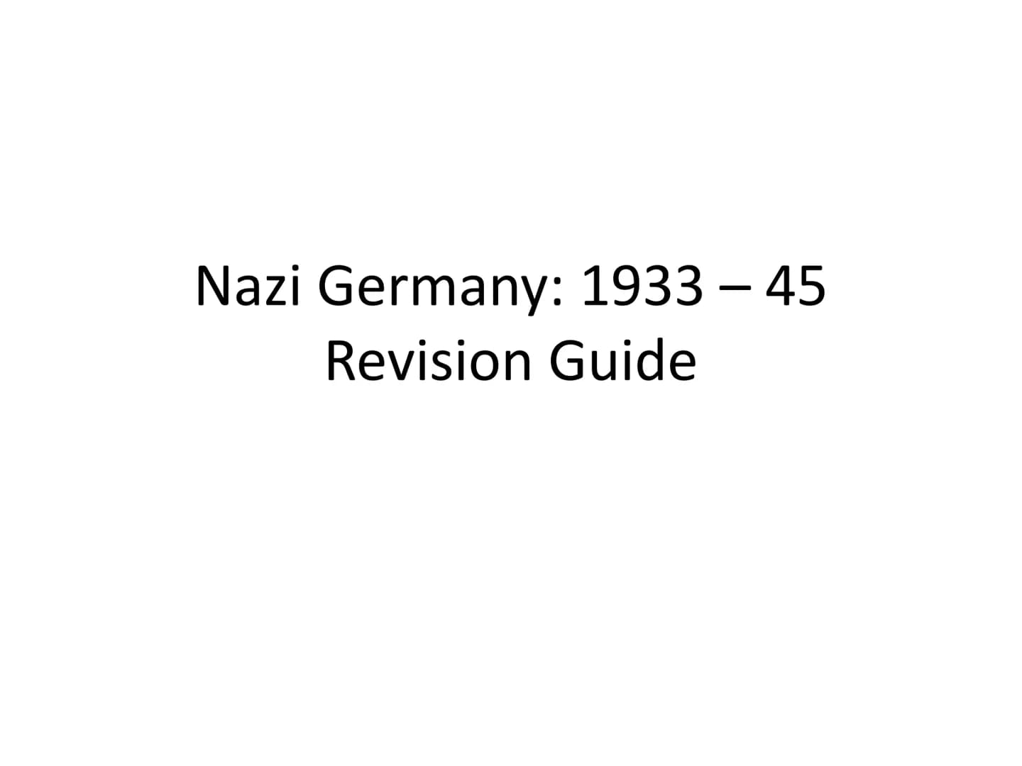 Nazi Germany: 1933-45
Revision Guide Contents
Hitler's Rise to Power - questions - answers
Nazi Propaganda – questions - answers
-
Nazi Inti