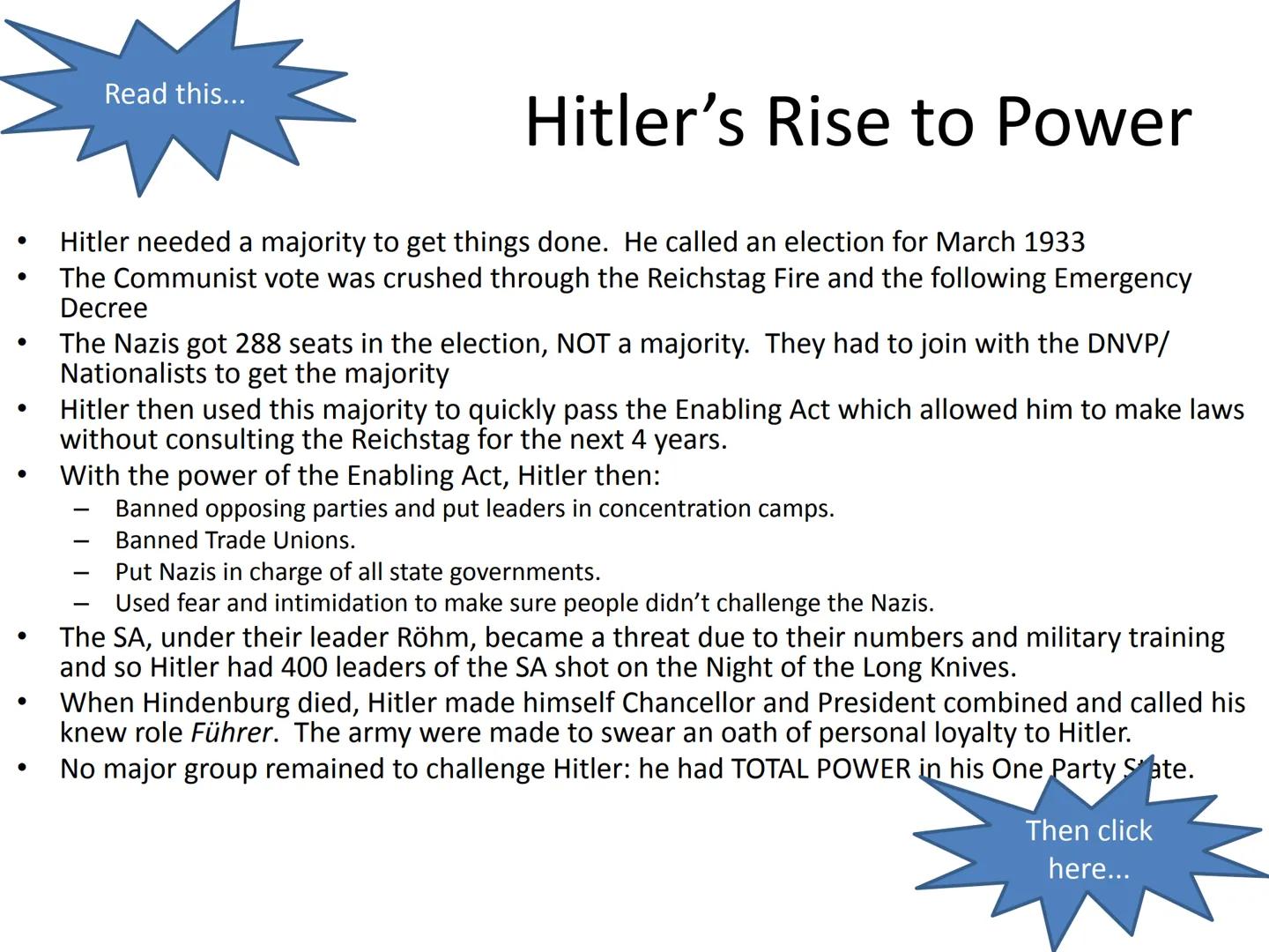 Nazi Germany: 1933-45
Revision Guide Contents
Hitler's Rise to Power - questions - answers
Nazi Propaganda – questions - answers
-
Nazi Inti