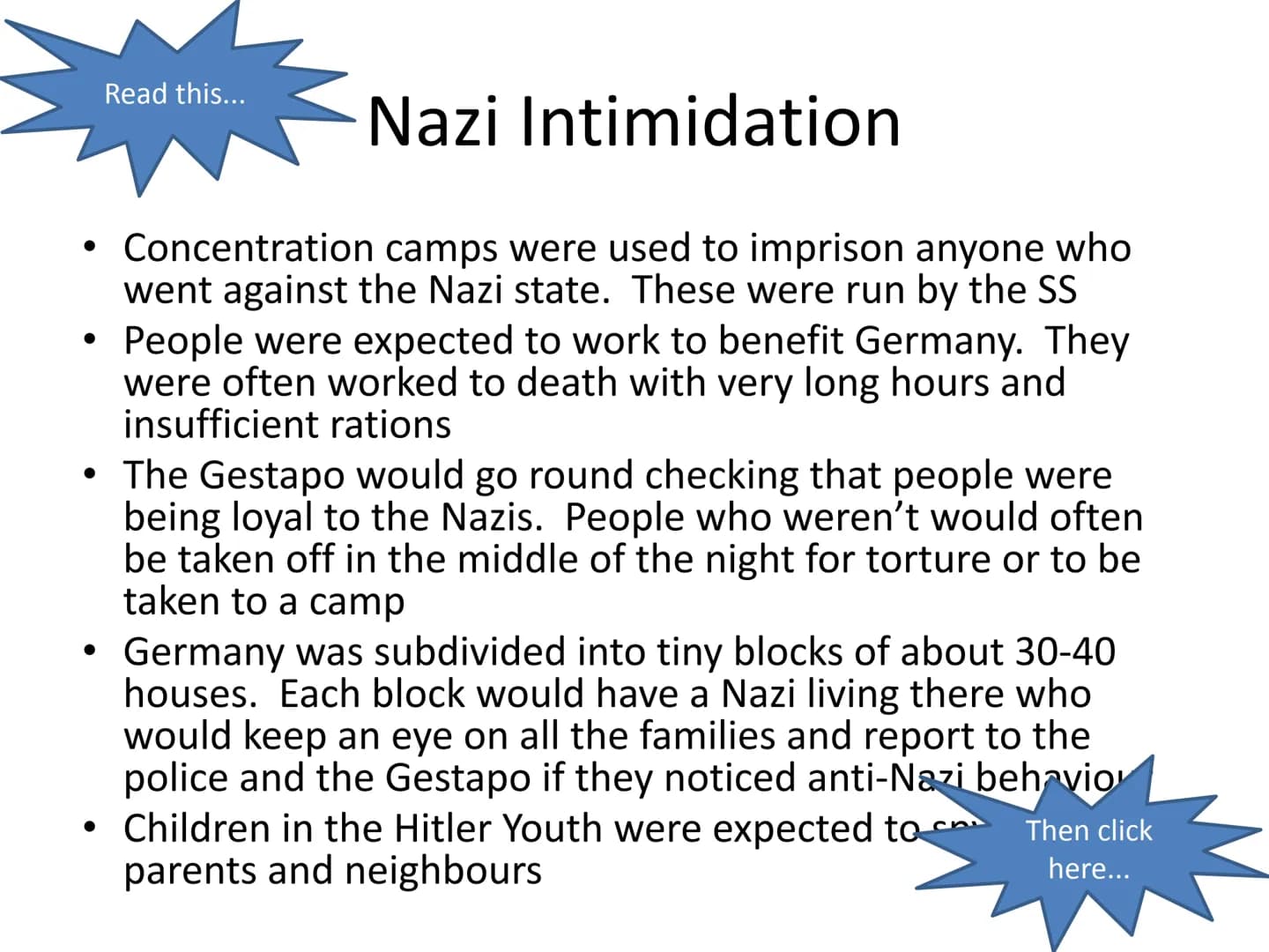 Nazi Germany: 1933-45
Revision Guide Contents
Hitler's Rise to Power - questions - answers
Nazi Propaganda – questions - answers
-
Nazi Inti