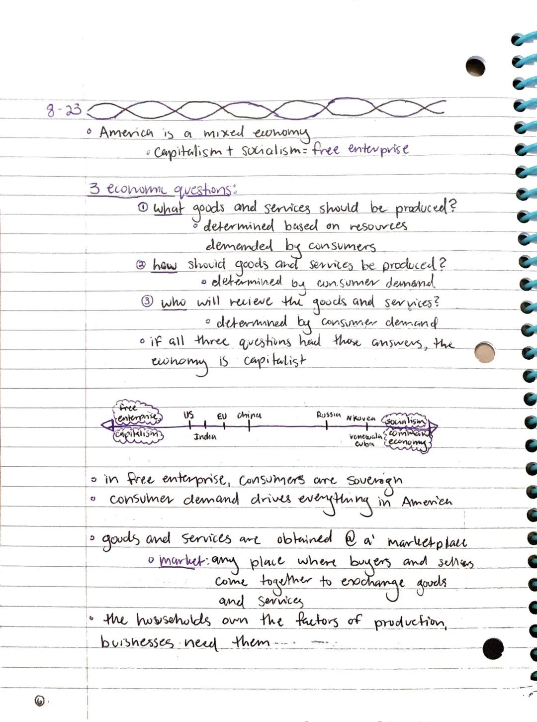 AP ECO
8-18 Basics of Economy
O
what are we
• Economics: The
studying?
Study
of the
in
which
way
society
satisfies its unlimited needs and w
