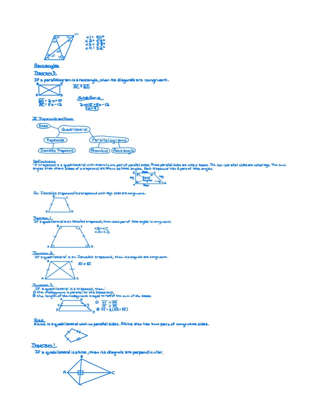 I. The Polygon Angle-Sum Theorems
(any number of gides)
The sum of the measures of the interior angles of an n-gon is: (n-2) 180
Example
กะไ