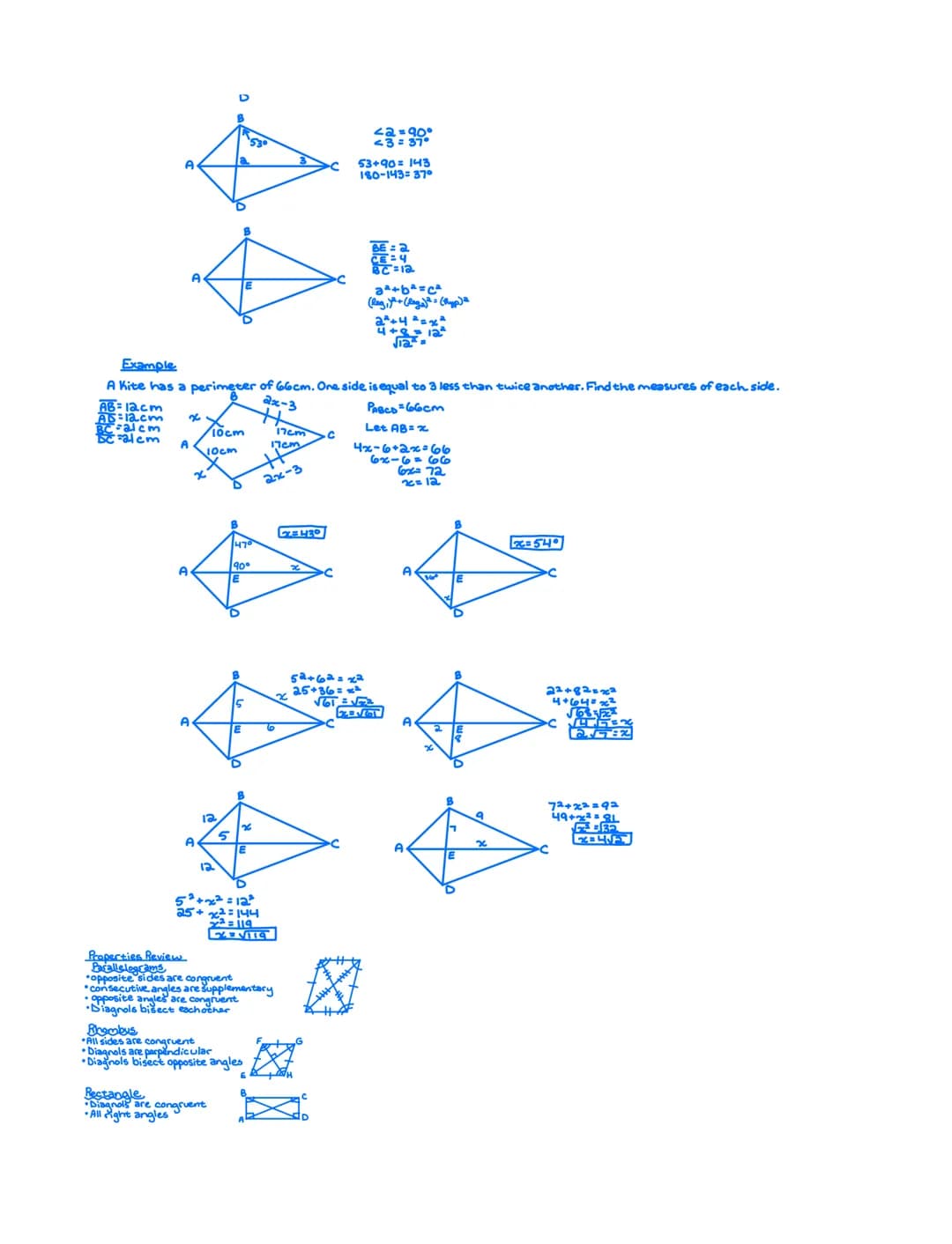 I. The Polygon Angle-Sum Theorems
(any number of gides)
The sum of the measures of the interior angles of an n-gon is: (n-2) 180
Example
กะไ