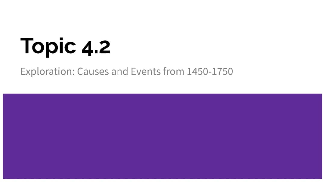 Why Did Europeans Explore the World from 1450 to 1750?