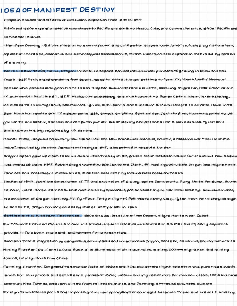 CONTEXT
*Explain the context in which sectional conflict emerged from 1844 to 1871
o us expansion to Pacific Oce on Sectionaliem
01861: Civi