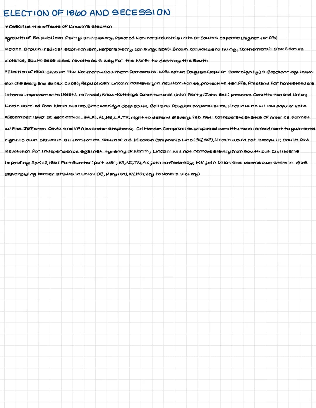 CONTEXT
*Explain the context in which sectional conflict emerged from 1844 to 1871
o us expansion to Pacific Oce on Sectionaliem
01861: Civi
