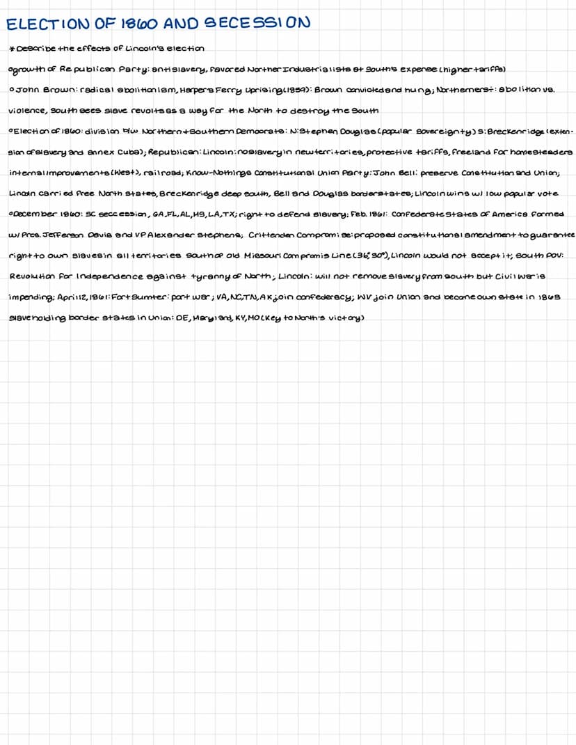 CONTEXT
*Explain the context in which sectional conflict emerged from 1844 to 1871
o us expansion to Pacific Oce on Sectionaliem
01861: Civi