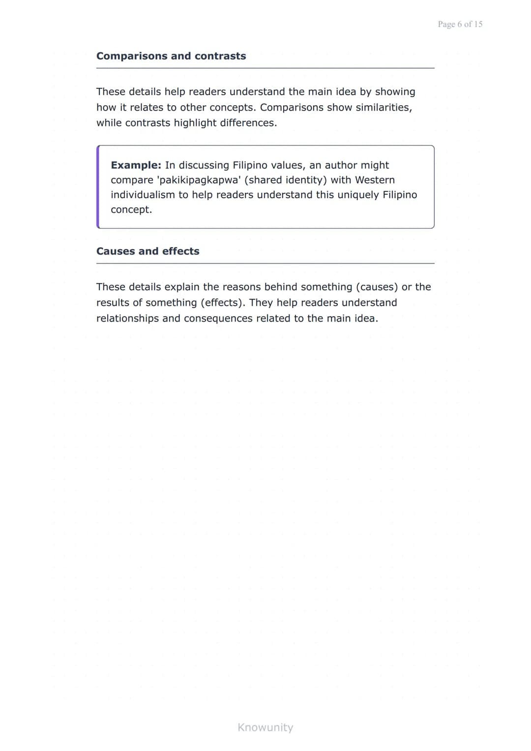 Reading comprehension: Main ideas and supporting details
Master identifying main ideas and supporting
details in texts
What you will learn
I