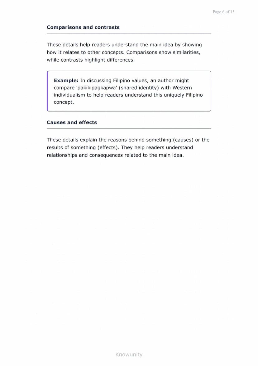 Reading comprehension: Main ideas and supporting details
Master identifying main ideas and supporting
details in texts
What you will learn
I