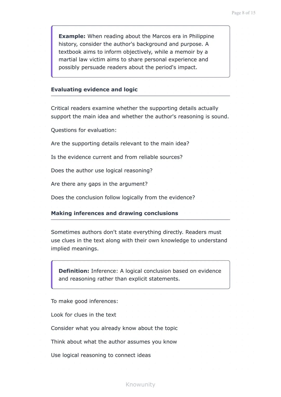 Reading comprehension: Main ideas and supporting details
Master identifying main ideas and supporting
details in texts
What you will learn
I